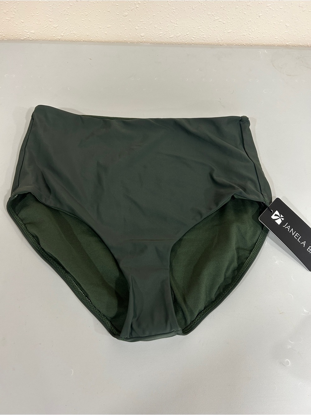 Janela Bay High-Waist Bikini Bottom - Forest Green